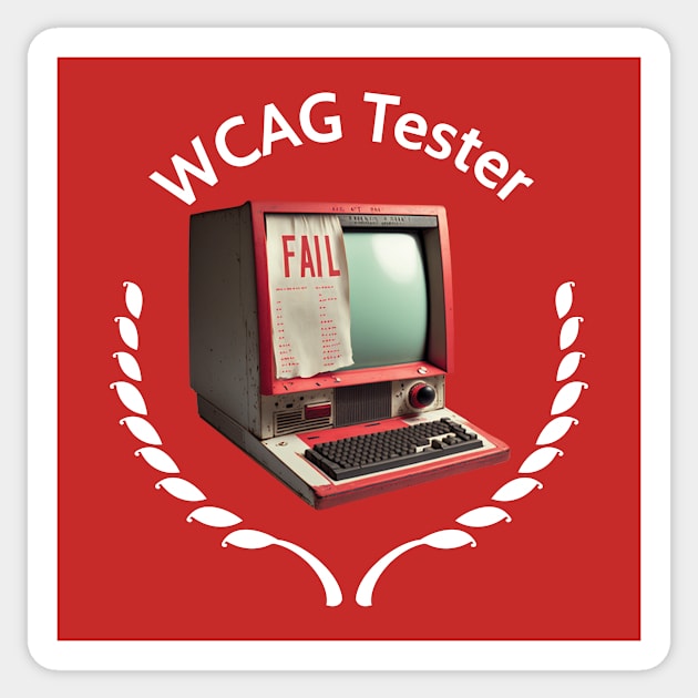 WCAG Tester (white text) Sticker by aardrian